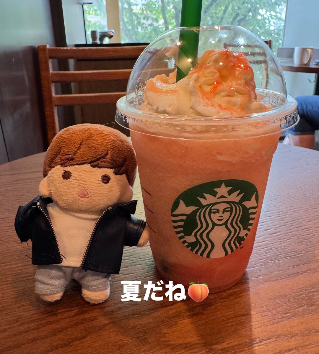 夏だね☀️
ヘブンリーピーチフラペチーノ

#starbuks 
#ヘブンリーピーチフラペチーノ 
#ウヨニ