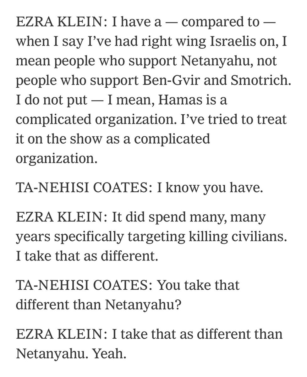 katewillett's tweet image. Israel had killed 42k+ civilians in the “war” by the time of this interview. In 2018, Israel shot about 8000 civilians at peaceful protests in Gaza. Between 2008-2023, Israel killed 3500+ civilians in Gaza.

Just factually, Netanyahu is a civilian butcher far beyond Hamas.