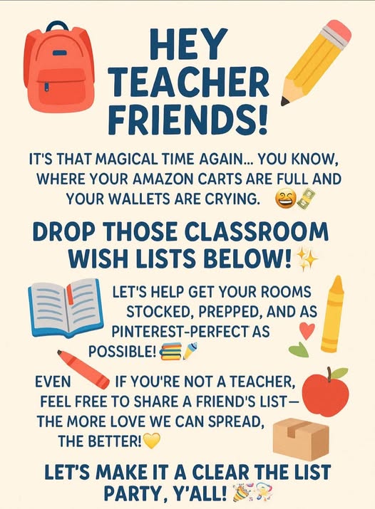 ClearThelist - ClearTheList For Teachers in the US (@clearthelist2) on Twitter photo #ClearTheList ๐๐๐ โ The original movement to support teachers by clearing their wishlists
#ClearTheList2025 โ๏ธ๐ฆ๐ โ Current year version for visibility and trend tracking
#SupportTeachers ๐๐๐๏ธ โ General teacher support and donation encouragement
#SupportEducation ๐๐๐ #ClearTheList ๐๐๐ โ The original movement to support teachers by clearing their wishlists
#ClearTheList2025 โ๏ธ๐ฆ๐ โ Current year version for visibility and trend tracking
#SupportTeachers ๐๐๐๏ธ โ General teacher support and donation encouragement
#SupportEducation ๐๐๐
