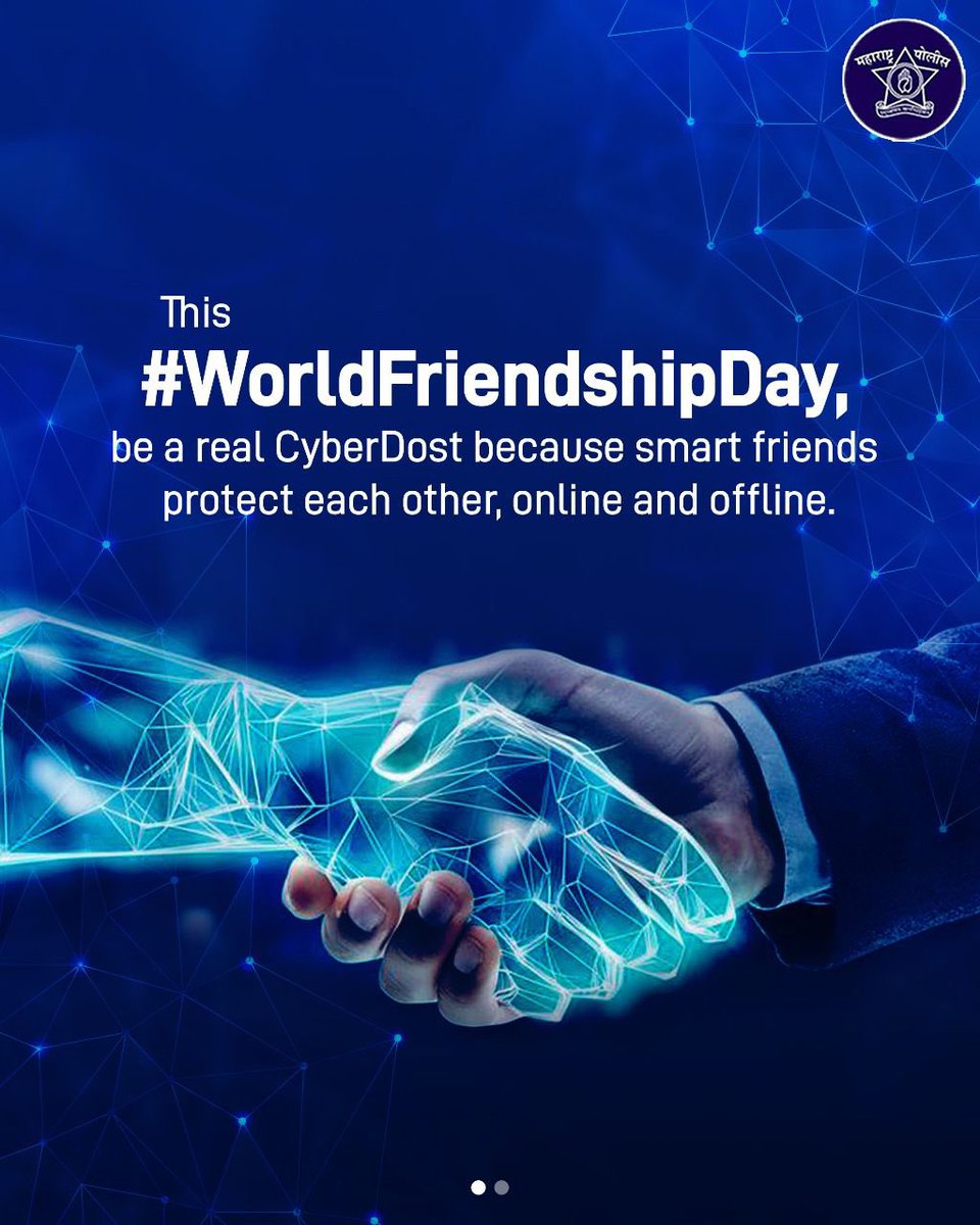 DGPMaharashtra's tweet image. This Friendship Day, protect your circle like a true CyberDost who doesn&apos;t just share memes but share cyber safety too because being cool is protecting your crew.

Tag your group and be their CyberDost.

#CyberDost
#WorldFriendshipDay