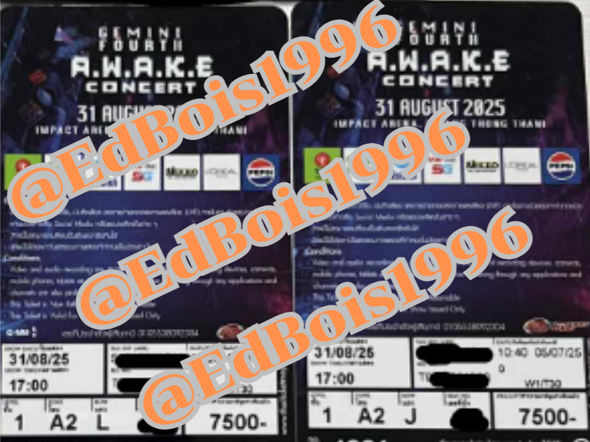 WTS ขายบัตรโซน 7500 วันที่ 30/31  
สามารถนัดรับ f2f หรือ แมสได้หมดครับ

#GeminiFourth #Gemini_NT #เจมีไนน์โฟร์ท #ตลาดนัดเจมีไนน์โฟร์ท #Fourthnattawat
