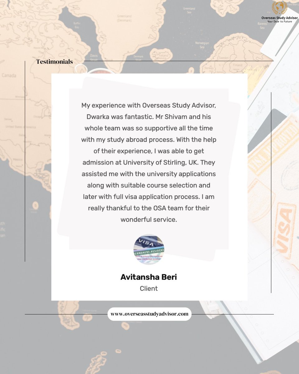 advisorOSA's tweet image. Real stories. Real students. Real results. 💬✨
.
.
.
#TestimonialTuesday #StudentVoices #AbroadJourney #StudyAbroadSuccess #EducationConsultant #StudentReview #GlobalDreams #StudyGoals #SuccessSpeaks #StudyAbroadLife #StudentSupport #InternationalDreams #StudyWithUs