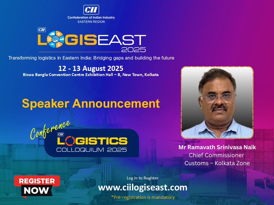 CII Eastern Region (@cii4er) on Twitter photo ๐ ๐ ๐ฒ๐ฒ๐ ๐๐ต๐ฒ ๐ฉ๐ถ๐๐ถ๐ผ๐ป๐ฎ๐ฟ๐ ๐๐ฒ๐ฎ๐ฑ๐ฒ๐ฟ ๐ฎ๐ ๐๐๐ ๐๐ผ๐ด๐ถ๐๐๐ฎ๐๐ ๐ฎ๐ฌ๐ฎ๐ฑ!
We are delighted to announce Mr Ramavath Srinivasa Naik, Chief Commissioner, Customs - Kolkata Zone, as one of the distinguished speakers at CII LogisEast 2025.
๐
๐ญ๐ฎ-๐ญ๐ฏ ๐๐๐ด๐๐๐ ๐ ๐ ๐ฒ๐ฒ๐ ๐๐ต๐ฒ ๐ฉ๐ถ๐๐ถ๐ผ๐ป๐ฎ๐ฟ๐ ๐๐ฒ๐ฎ๐ฑ๐ฒ๐ฟ ๐ฎ๐ ๐๐๐ ๐๐ผ๐ด๐ถ๐๐๐ฎ๐๐ ๐ฎ๐ฌ๐ฎ๐ฑ!
We are delighted to announce Mr Ramavath Srinivasa Naik, Chief Commissioner, Customs - Kolkata Zone, as one of the distinguished speakers at CII LogisEast 2025.
๐
๐ญ๐ฎ-๐ญ๐ฏ ๐๐๐ด๐๐๐