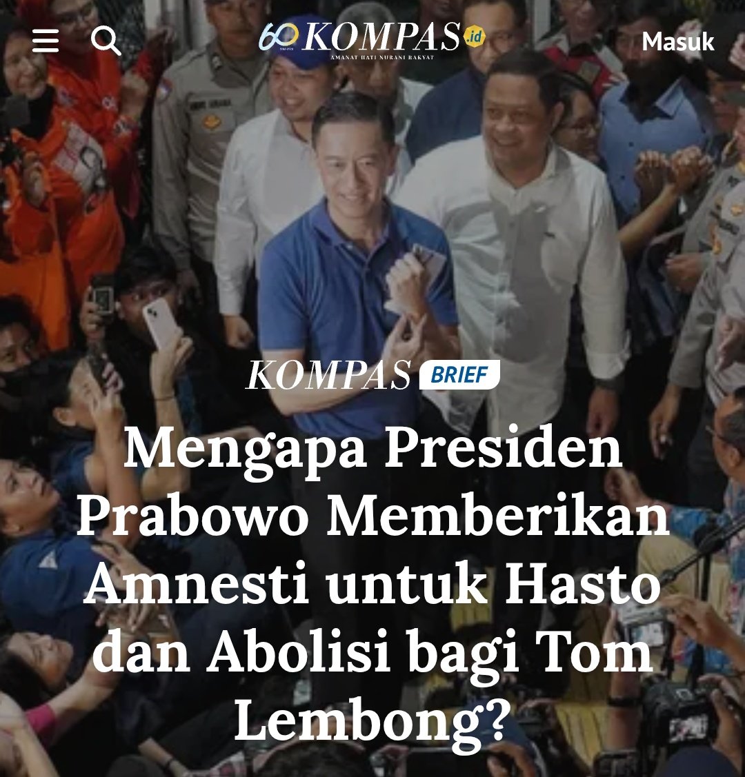.
.
Bebasnya Hasto dan Tom Lembong oleh Action dari
Presiden @Prabowo dan <a href="/DPR_RI/">DPR RI</a> menunjukkan bahwa

Presiden mau melihat TITIK TERJAUH Pihak yang MENGKRIMINALISASIKAN Hasto dan Tom Lembong melangkah

Ini harusnya jadi PERINGATAN KERAS
Bagi si PENGKRIMINALISASI !!!
.
.