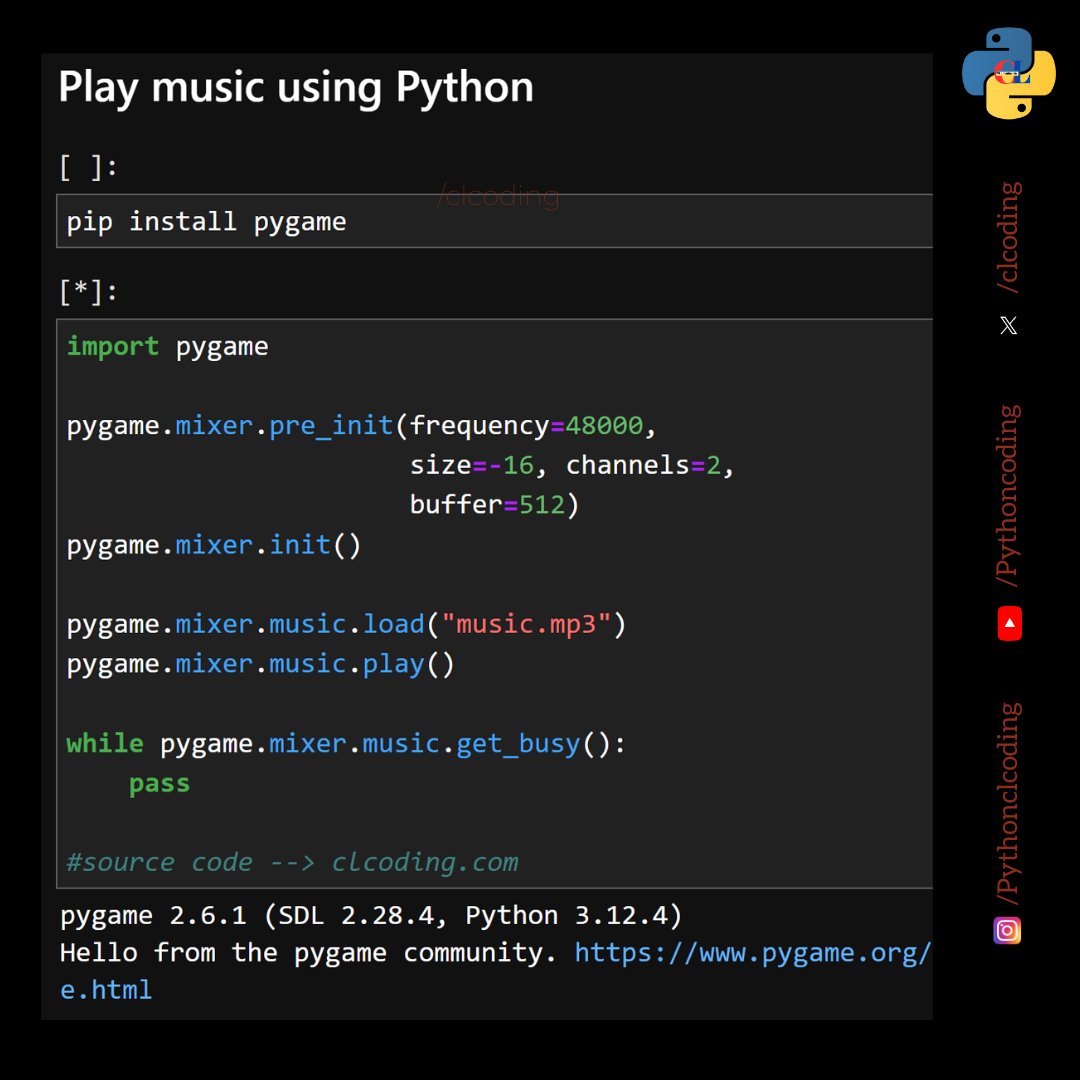 Play music using Python