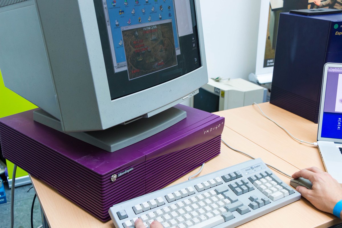 Also two great machines I didn't snap photos of: the TMC Connection Machine (from the permanent exhibit) and the SiliconGraphics Indigo2