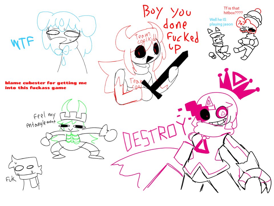 Strawberry Crepe // 20 // She/they/crepe (@spitefulcrepe) on Twitter photo Another old lil doodle, this time ft my brother <a href="/WolverReal/">Wolverin18</a>
#roblox #forsaken #homicidalporkchops Another old lil doodle, this time ft my brother <a href="/WolverReal/">Wolverin18</a>
#roblox #forsaken #homicidalporkchops