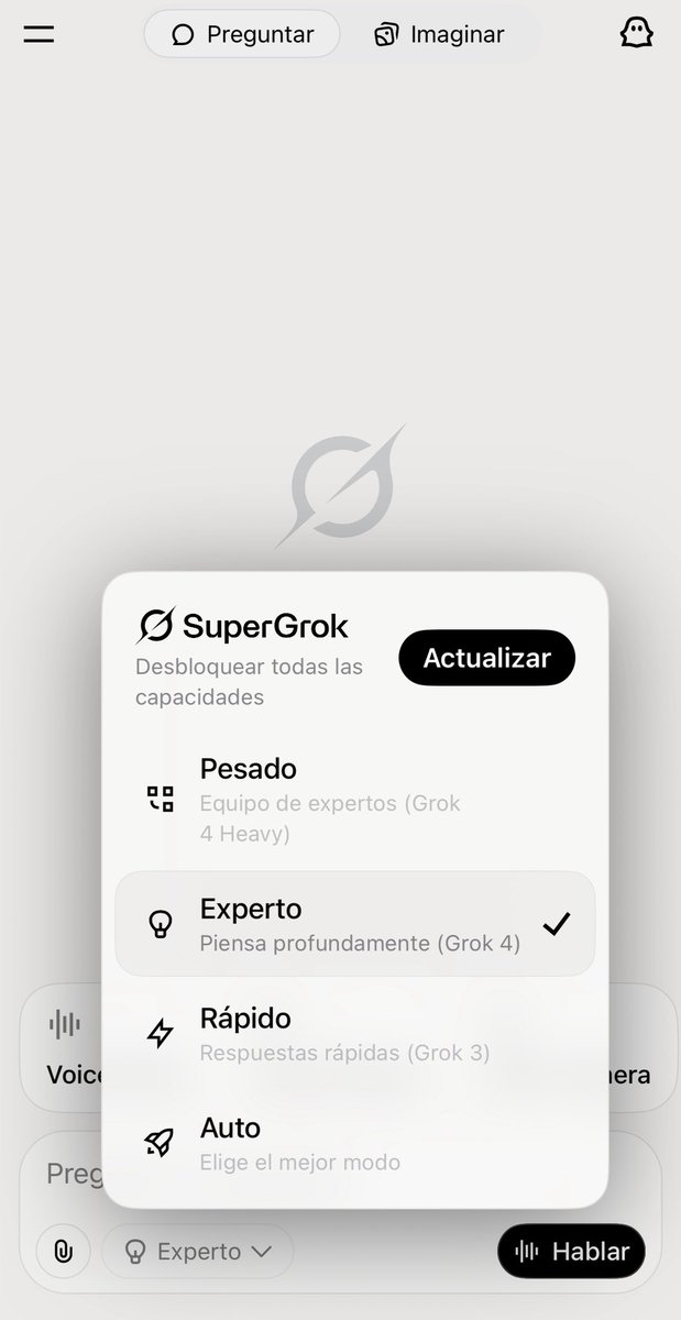 Ya estaba tardando Musk en liberar Grok 4 a todos los usuarios, no solo suscriptores. Cualquiera puede usarlo ahora. Qué bonita es la competencia.