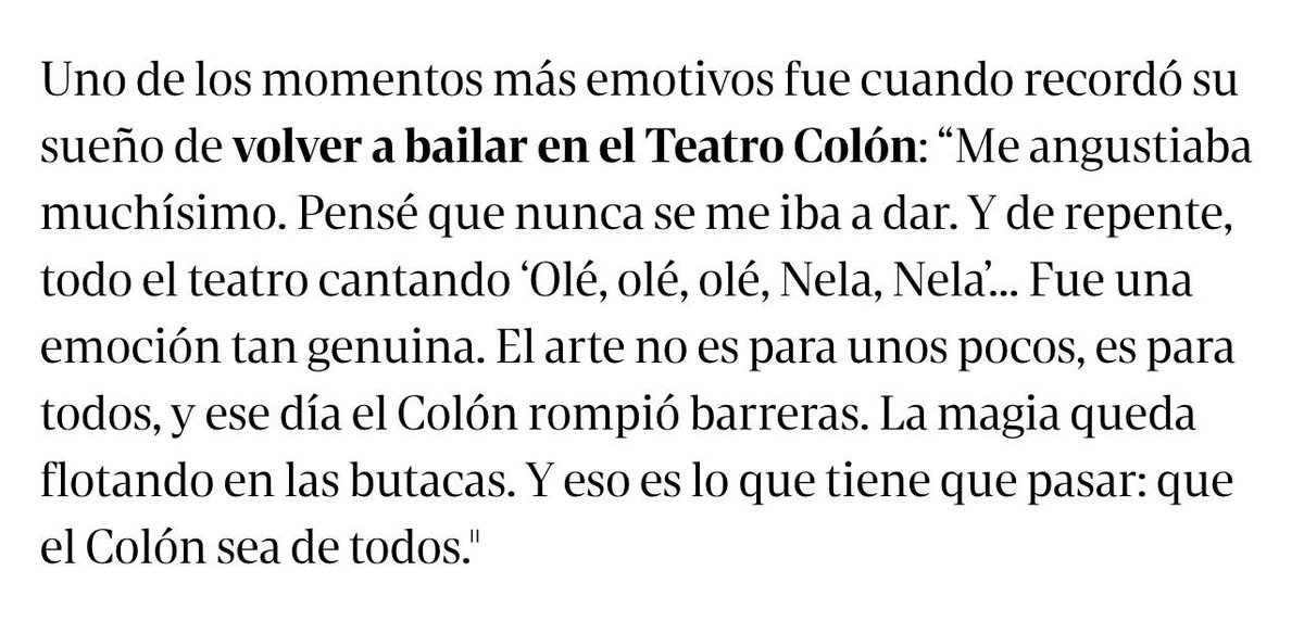 Gabriela Ricardes (@gabiricardes) on Twitter photo "El Colón está rompiendo barreras". Y, si lo dice la enorme <a href="/MNunezOfficial/">Marianela Núñez</a>... Divina nota en el regreso a su ciudad de nuestra querida y talentosísima bailarina, "la niña de San Martín que volvió a casa y ya es leyenda". clarin.com/sociedad/maria… "El Colón está rompiendo barreras". Y, si lo dice la enorme <a href="/MNunezOfficial/">Marianela Núñez</a>... Divina nota en el regreso a su ciudad de nuestra querida y talentosísima bailarina, "la niña de San Martín que volvió a casa y ya es leyenda". clarin.com/sociedad/maria…