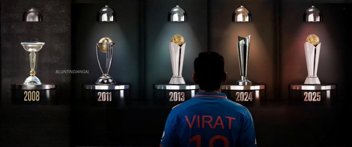 ONLY INDIAN CRICKETER WITH 5 ICC TROPHY IN HIS CABINET.🐐

CROWN BELONGS TO KOHLI