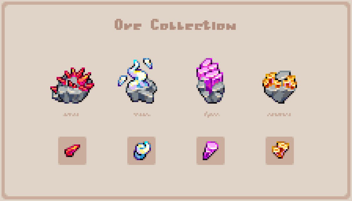Some ores

#ドット絵 #pixelart #animation