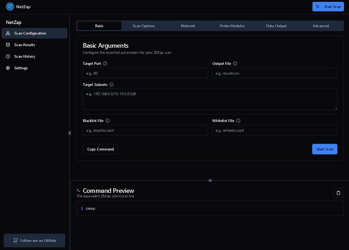 hackingspace's tweet photo. NetZap is a web-based graphical user interface (GUI) built on top of the powerful ZMap network scanning tool.
https://t.co/cmNuFnuNw1
#netzap #zmap #pyzmap #network https://t.co/pUqAUiH9Im