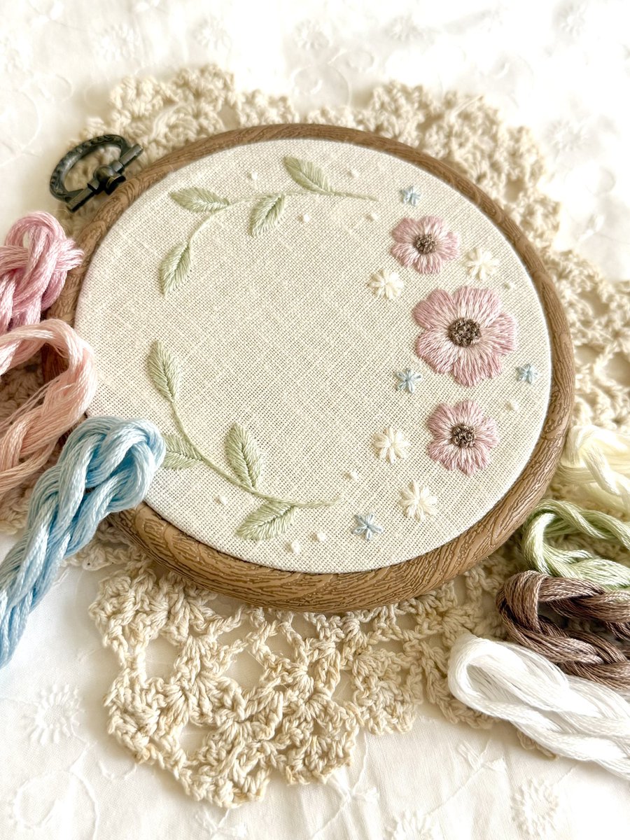 専用です♡刺繍フレーム ハンドメイド·͜· ♡ MY mama ミニ 刺繍枠 □ ミニチュア 小さい フレーム クロス