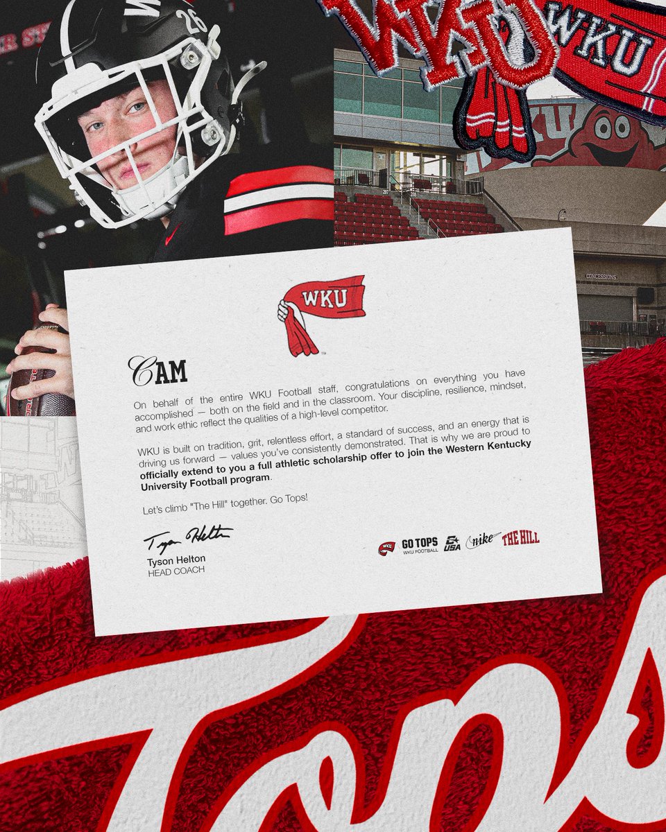 #AGTG🙏🏼

Beyond Grateful for all the love to <a href="/Coach_Helton/">Tyson Helton</a> <a href="/RickBowie2/">Rick Bowie</a> <a href="/WKUFootball/">WKU Football</a> <a href="/TheKramme/">Zachary Kramme</a> <a href="/NickLamaWKU/">Nick Lamattina</a> <a href="/CoachThurm87/">Coach Jarae Thurmond</a> 

#GoTops 
#wkufootball