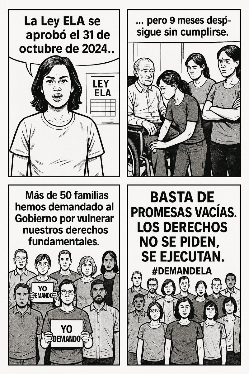 Somos más de 50 familias contra un Estado que nos ha dado la espalda.

Tenemos la verdad, la ley y la fuerza de no rendirnos.

Si eres afectado o familiar, únete a la demanda colectiva.

#DemandELA #LeyELA 

¡COMPARTIR POR FAVOR! Solo os tenemos a vosotros, yo lo haría por tí 🙏