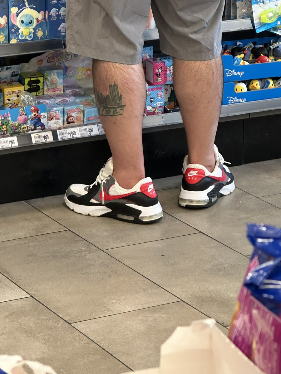 I saw a guy with a <a href="/nyjets/">New York Jets</a> tattoo on his calf. He looks exactly like you’d think a guy with a Jets tattoo would look like.