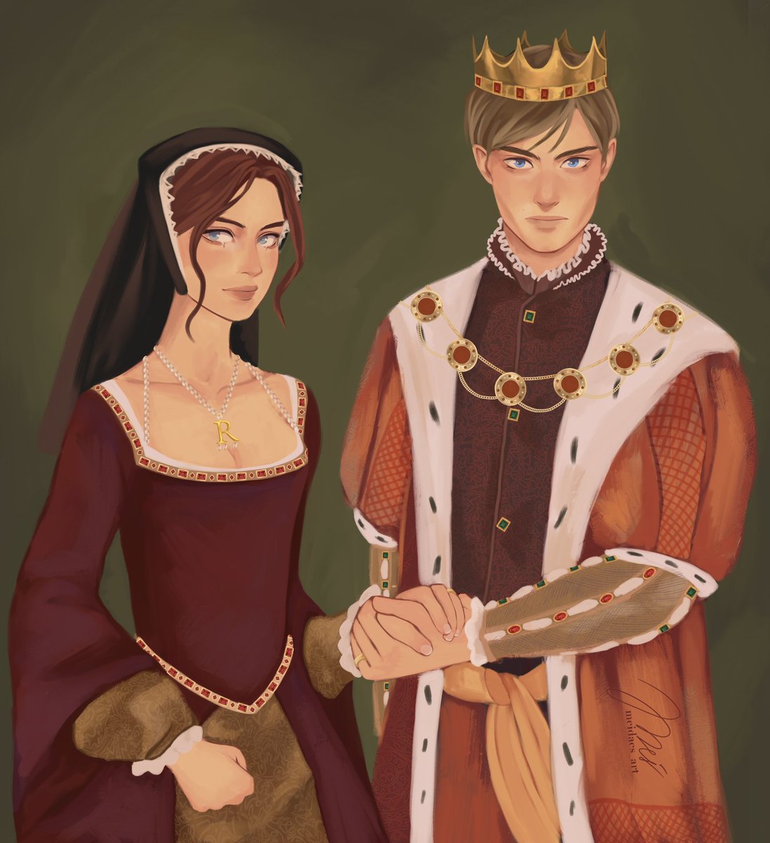 Just imagine. You see this painting in a museum. Your honest reaction? :)

#ClaireRedfield #LeonKennedy #cleon #residentevil #Tudors #tudorfashion #medieval
