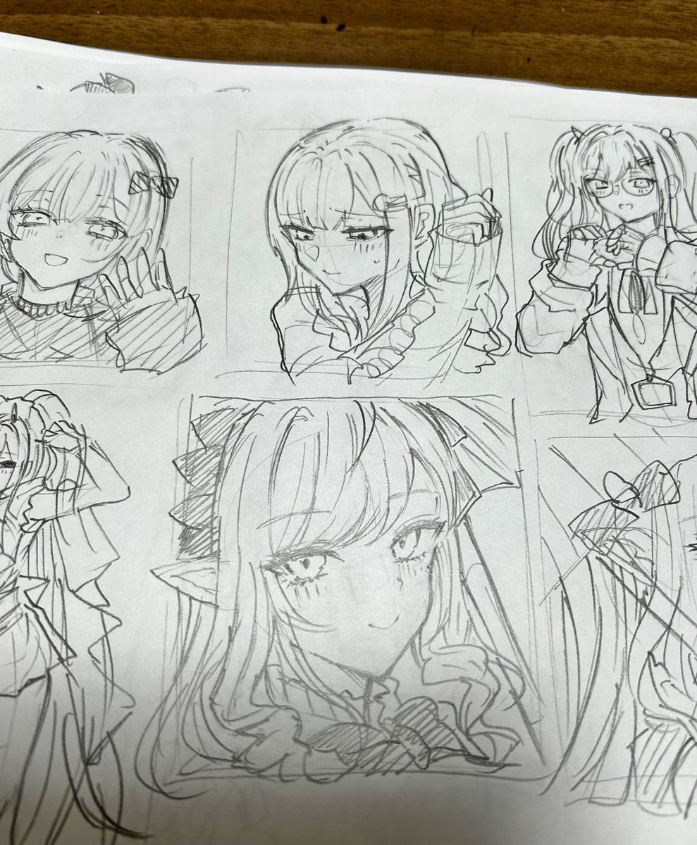 普段、練習で紙に描いてる絵を適当に放出… 