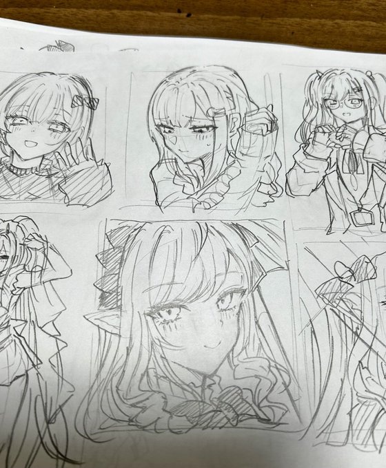 普段、練習で紙に描いてる絵を適当に放出… 