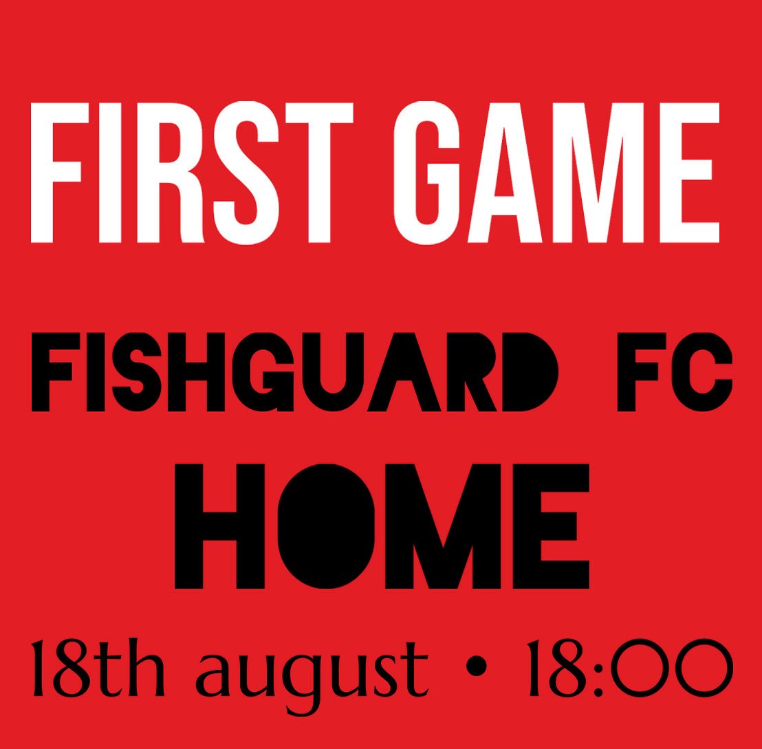 Fixture release.. 

Our campaign starts with Fishguard, then follows kilgetty FC.. ❤️⚽️
