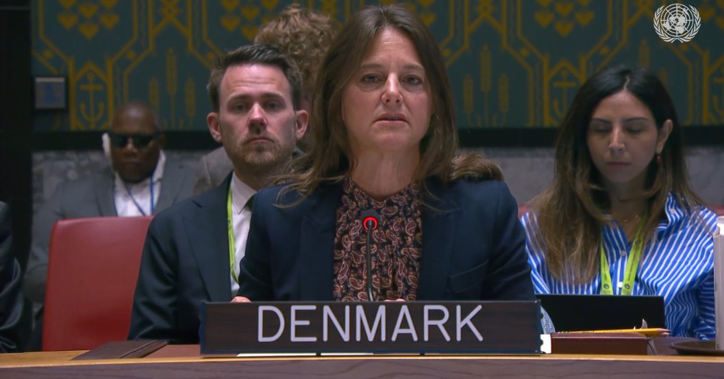 .<a href="/Denmark_UN/">Denmark in UN NY🇩🇰</a> Deputy Amb Landi: "Instead of heeding our call to immediately end the war in #Gaza, #Israel has chosen to further escalate its offensive. We condemn the Israeli government's decision to expand the military operation in Gaza. We urge Israel to reverse its decision