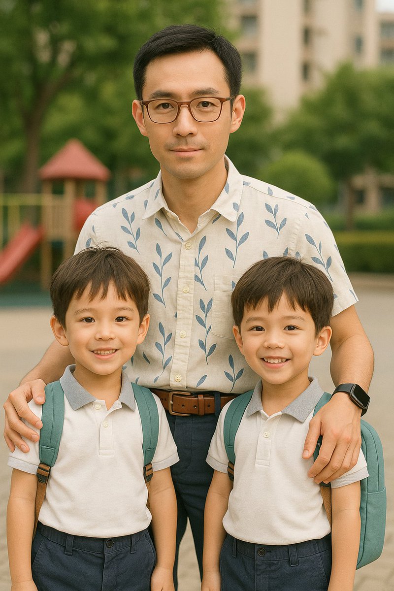 被過了幾次父親節，其實我還是很不習慣過父親節，不過看到孩子們很努力地想讓爸爸開心，說真的當下的情緒是很正向的，但過於理性的自己總是擔心能否活到孩子們（成家）立業，總是害怕他們（我）重蹈我（爸爸）的覆轍。

編按：圖片已請AI 曾原始照片調整過。