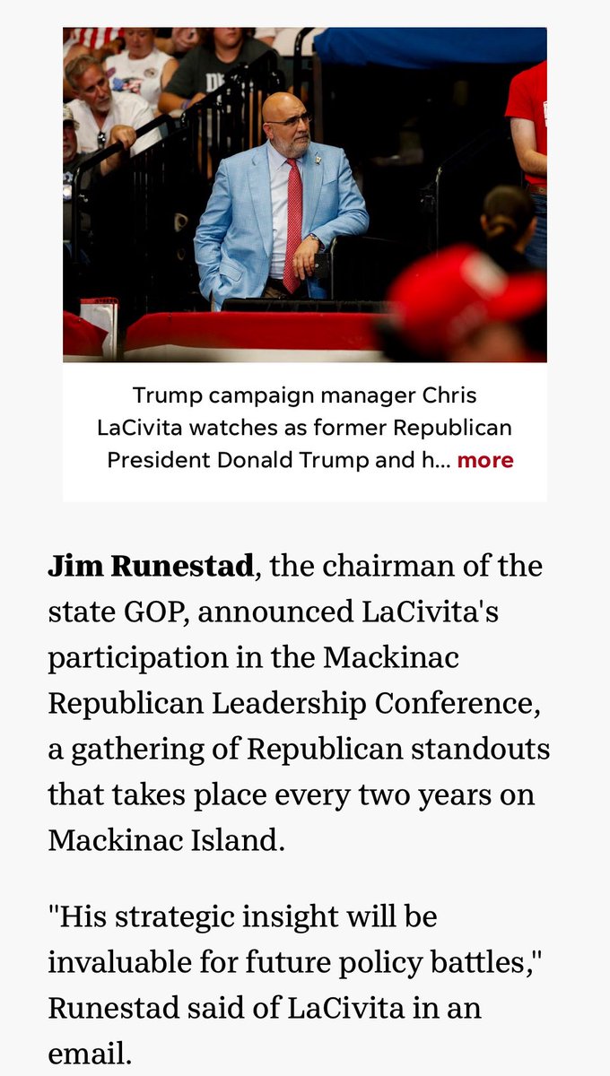 We are excited to announce that Trump‘s co-campaign manager and senior advisor. Chris LaCivita is another one of our great lineup of speakers at the upcoming Mackinaw conference!