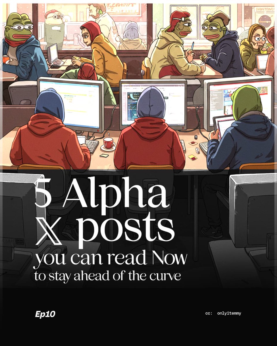 Altseason is ahead of us...

The most painful thing that can happen to anyone is missing out.

But I won’t let that happen.

Here are 5 alpha posts you might have missed last week that can actually keep you ahead of the curve: 🧵👇