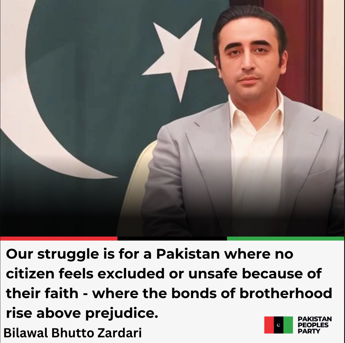 PPP (@mediacellppp) on Twitter photo Chairman Pakistan Peoples Party <a href="/BBhuttoZardari/">BilawalBhuttoZardari</a> extends profound respect and warmest felicitations to the minority communities of Pakistan on the occasion of the National Day of Minorities.
#NationalMinorityDay
Read More: ppp.org.pk/pr/34448/ Chairman Pakistan Peoples Party <a href="/BBhuttoZardari/">BilawalBhuttoZardari</a> extends profound respect and warmest felicitations to the minority communities of Pakistan on the occasion of the National Day of Minorities.
#NationalMinorityDay
Read More: ppp.org.pk/pr/34448/
