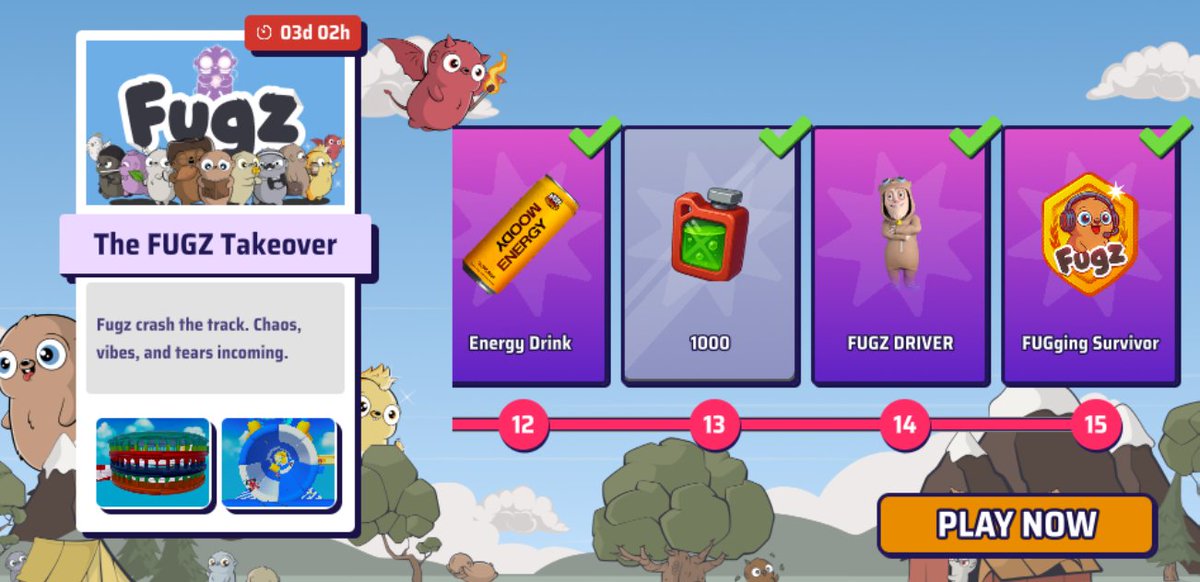 I've just finished the Fugz event on <a href="/MoodyMights/">Moody Madness</a> 🎉

Complete it to enter the raffle for a <a href="/FugzOfficial/">Fugz</a> NFT worth $400 ish!💸

Only 3 days left so go race!🏎️

Always on <a href="/AbstractChain/">Abstract</a> ✳️