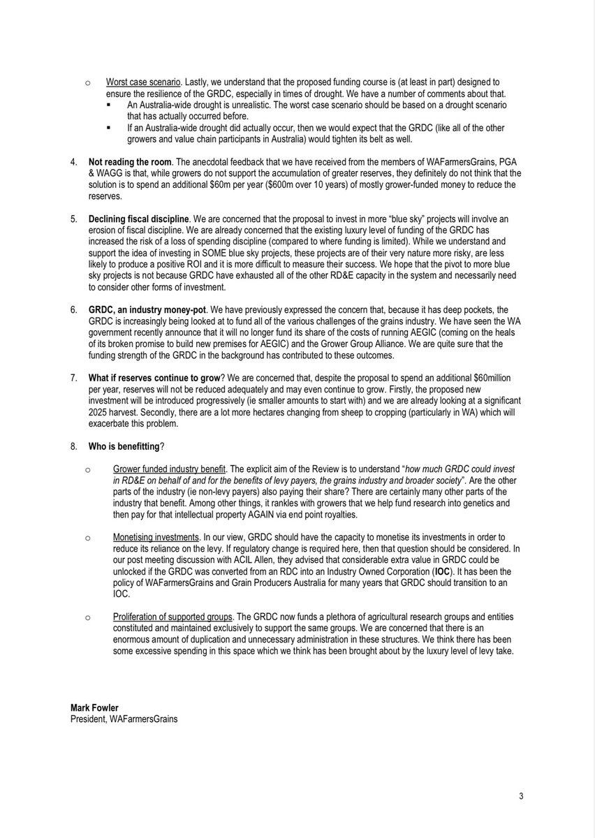 WAFarmersGrains (@wafarmersgrains) on Twitter photo Please see our detailed comments on the GRDC Right Size Review recently carried out by ACIL Allen. (2/2) Please see our detailed comments on the GRDC Right Size Review recently carried out by ACIL Allen. (2/2)