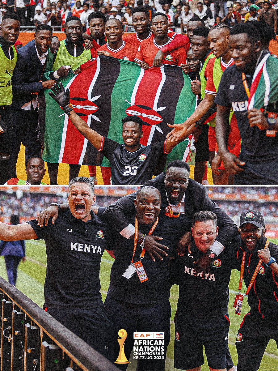 Sherehe mode ON. Maboys wa Harambee Stars wanachachisha mtaa na ushindi. 🇰🇪🥳

Purchase your #TotalEnergiesCHAN2024 tickets here 👉 shorturl.at/h8NMe