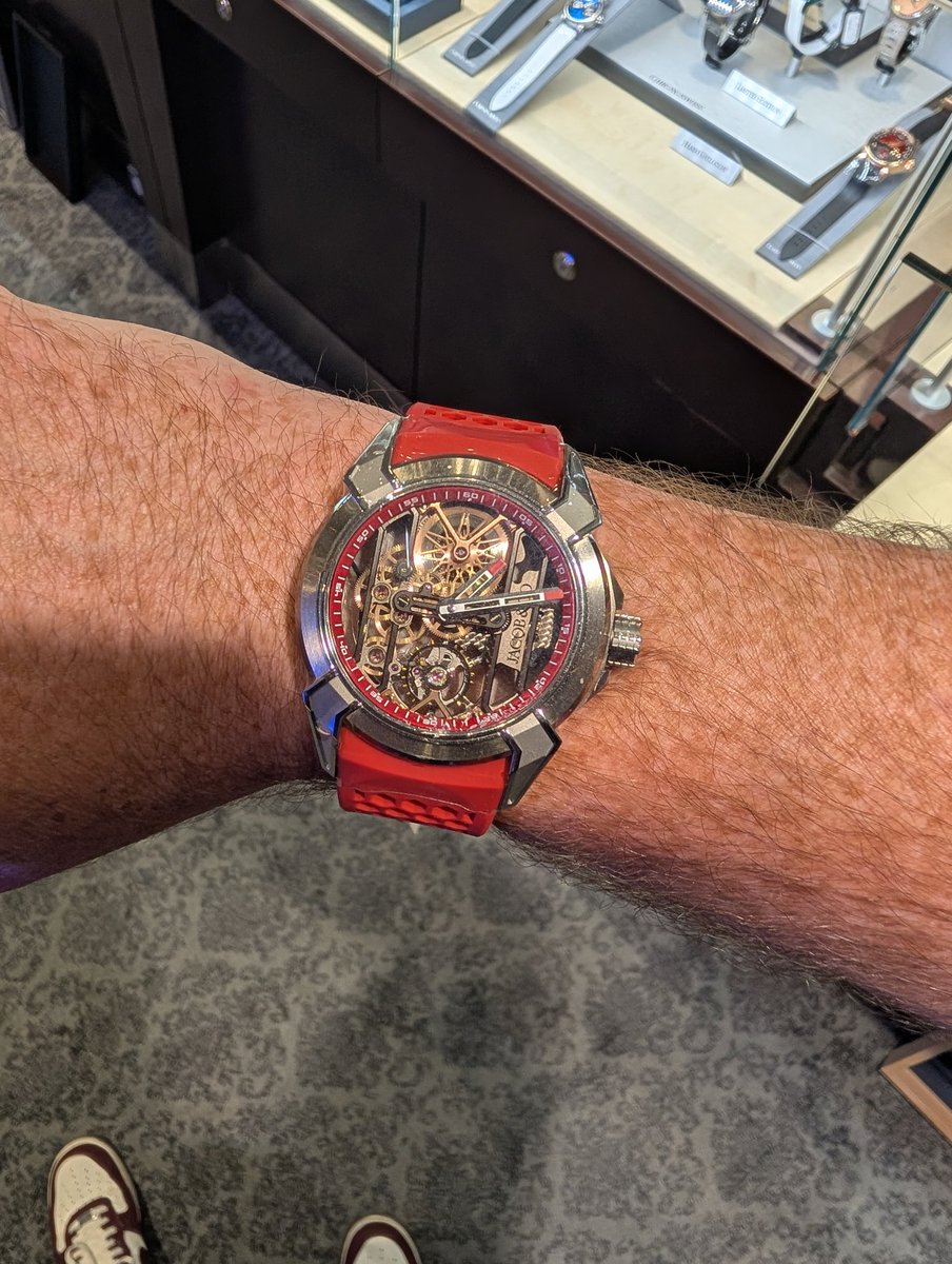 Tried on some watches yesterday. Hot damn this <a href="/_Jacobandco/">Jacob&Co</a> shoots way over its price point. Love it.