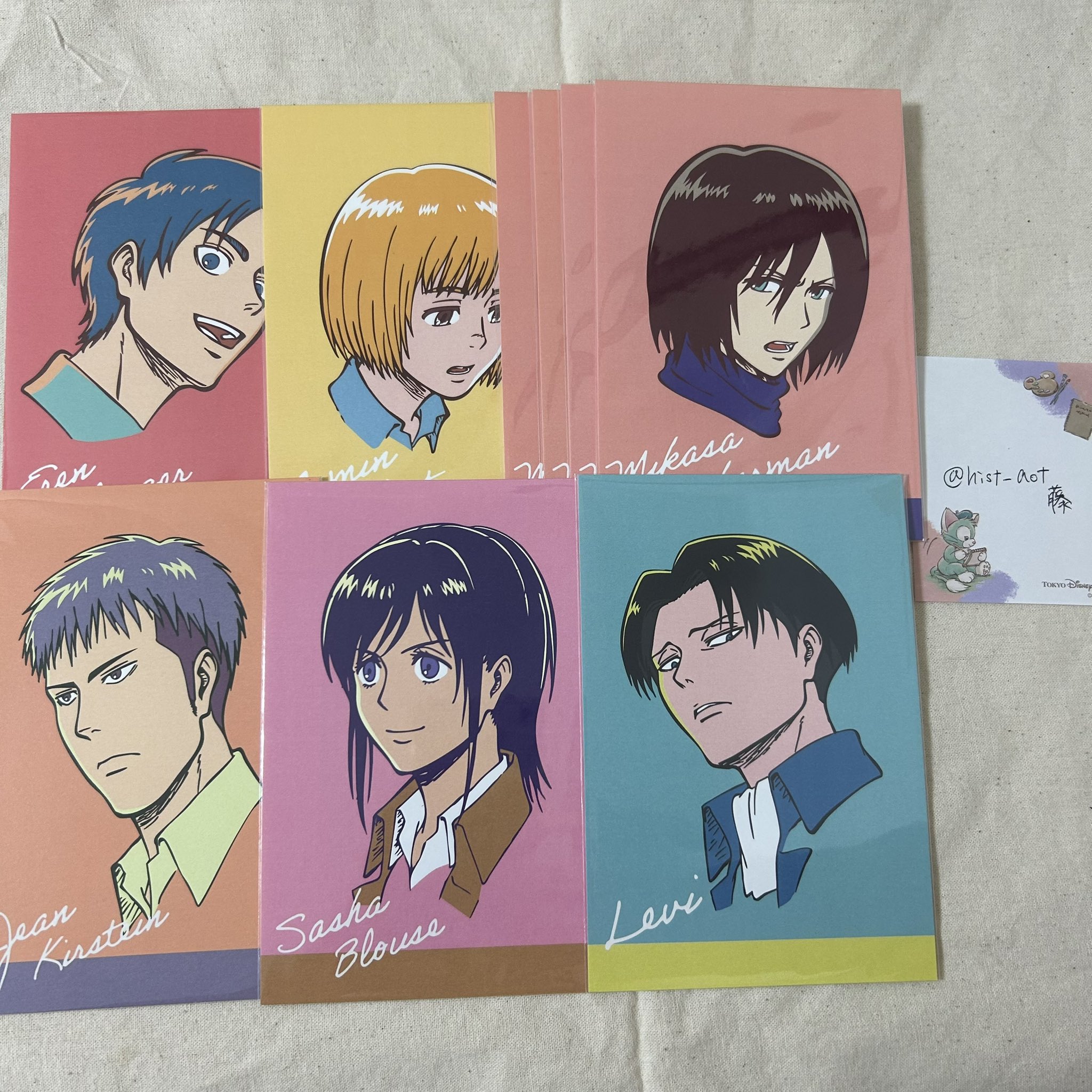 進撃の巨人　WIT STUDIO 幹部組　ポストカード ☆進撃の巨人 ポストカード リヴァイ 幹部組 WIT STUDIO - メルカリ