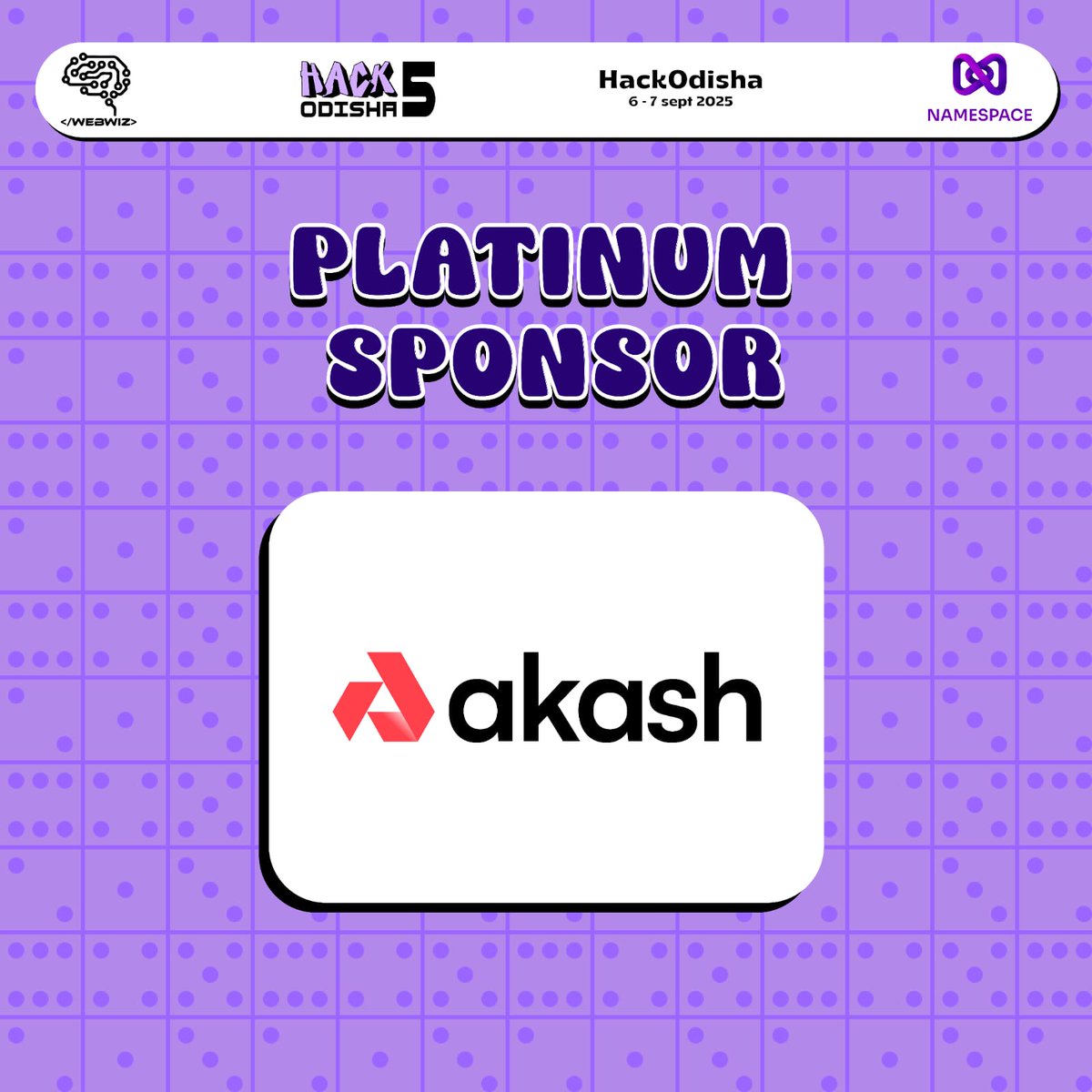 webwiznitr's tweet image. Welcoming AKASH NETWORK as one of our Platinum Sponsor🚀. Webwiz would love to share the wide variety of services which they provide, to our audience.
#Hackathon #partnership #platinum