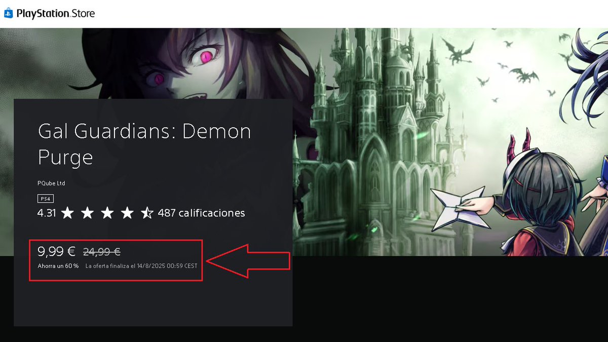 Está de oferta el 'Gal Guardians: Demon Purge' (al que le seguía la pista desde hace algún tiempo) en la store por 10€
Y sí, esta vez ha caído 🤭 El cuando le demos eso ya es otra historia 😅🤣
Tráiler del juego por si queréis 👀👇🏻
youtube.com/watch?v=2ozM1s…