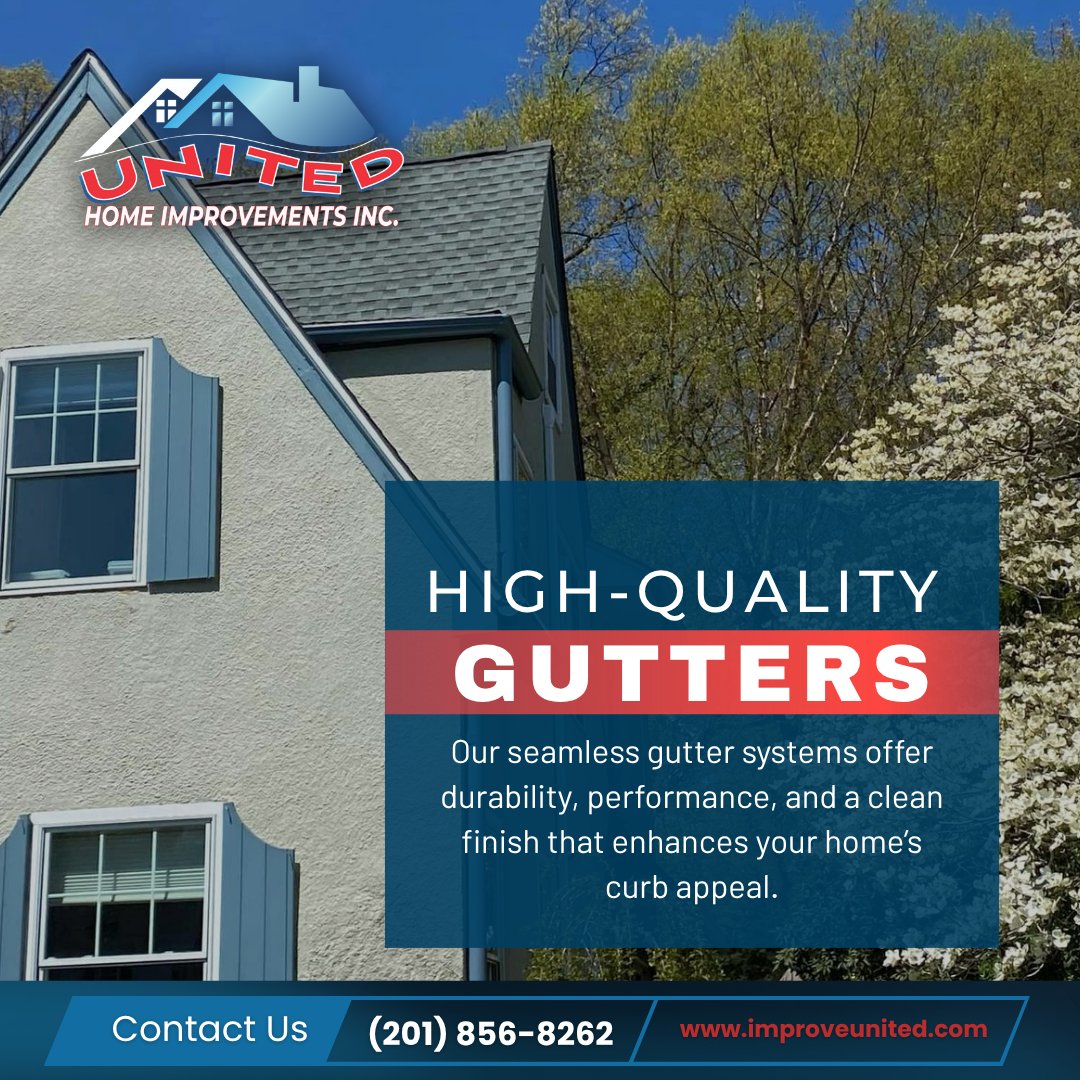 UnitedHomeImpro's tweet image. Our gutters are designed to last and protect your home in any weather.
#LongLastingGutters #GutterSolutions #HomeProtection #WeatherProof #DurableGutters #QualityInstallation #GutterExperts #ProtectYourHome #ReliableGutters #SeamlessDesign