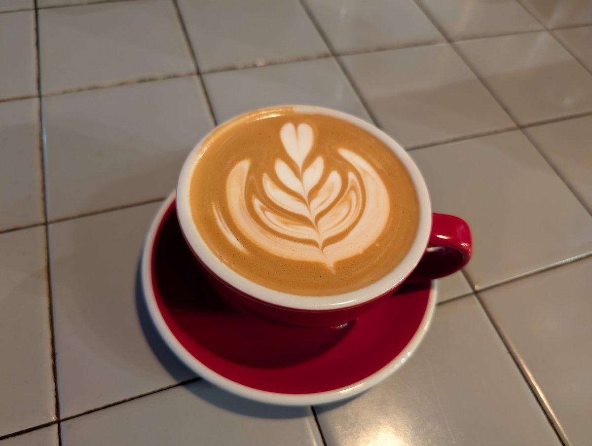 Situation: my good friend is a fantastic crafter of the breve cortado. It's a specific drink that requires proper steaming of small amounts of half and half into a small glass. The shop he is now working at only had latte mugs so I asked for a double cortado in order to make it