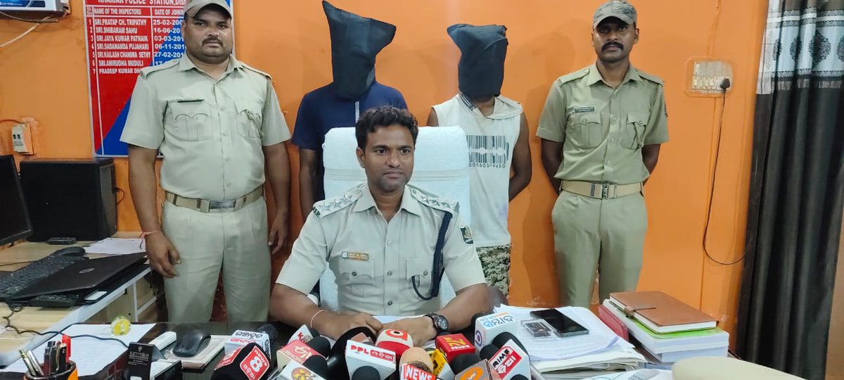 Khariar PS detected a murder case no. 249/2025 within 24 hours of the occurrence. Arrested 02 accused persons and forwarded them to Judicial Custody. One bike and wearing apparels has been seized from their possession. Further investigation is underway.