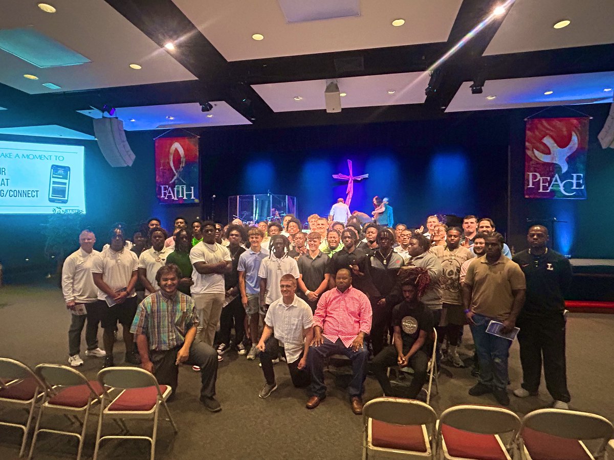 Andrew Sapp (@andrewsapp20) on Twitter photo The team enjoyed a morning of fellowship and community time at First Methodist Church in Lakeland.
One team, one fight. #Lakeland
<a href="/LHSNaughts/">Lakeland Dreadnaughts Athletics</a> <a href="/SappDrew2027/">Drew Sapp</a> <a href="/JHebel88/">Jasper Hebel</a> <a href="/MalikMoriss43_/">Malik Morris</a> <a href="/Jaxson_Russell7/">Jaxson Russell</a> <a href="/coachhenn12/">Henderson Taylor</a> <a href="/Kelvin_Broome/">Coach KB</a> <a href="/polk_way/">PolkWay</a> <a href="/DylanOliver23/">PolkwayDylan</a> <a href="/CountyPolk/">PCGridiron</a> The team enjoyed a morning of fellowship and community time at First Methodist Church in Lakeland.
One team, one fight. #Lakeland
<a href="/LHSNaughts/">Lakeland Dreadnaughts Athletics</a> <a href="/SappDrew2027/">Drew Sapp</a> <a href="/JHebel88/">Jasper Hebel</a> <a href="/MalikMoriss43_/">Malik Morris</a> <a href="/Jaxson_Russell7/">Jaxson Russell</a> <a href="/coachhenn12/">Henderson Taylor</a> <a href="/Kelvin_Broome/">Coach KB</a> <a href="/polk_way/">PolkWay</a> <a href="/DylanOliver23/">PolkwayDylan</a> <a href="/CountyPolk/">PCGridiron</a>