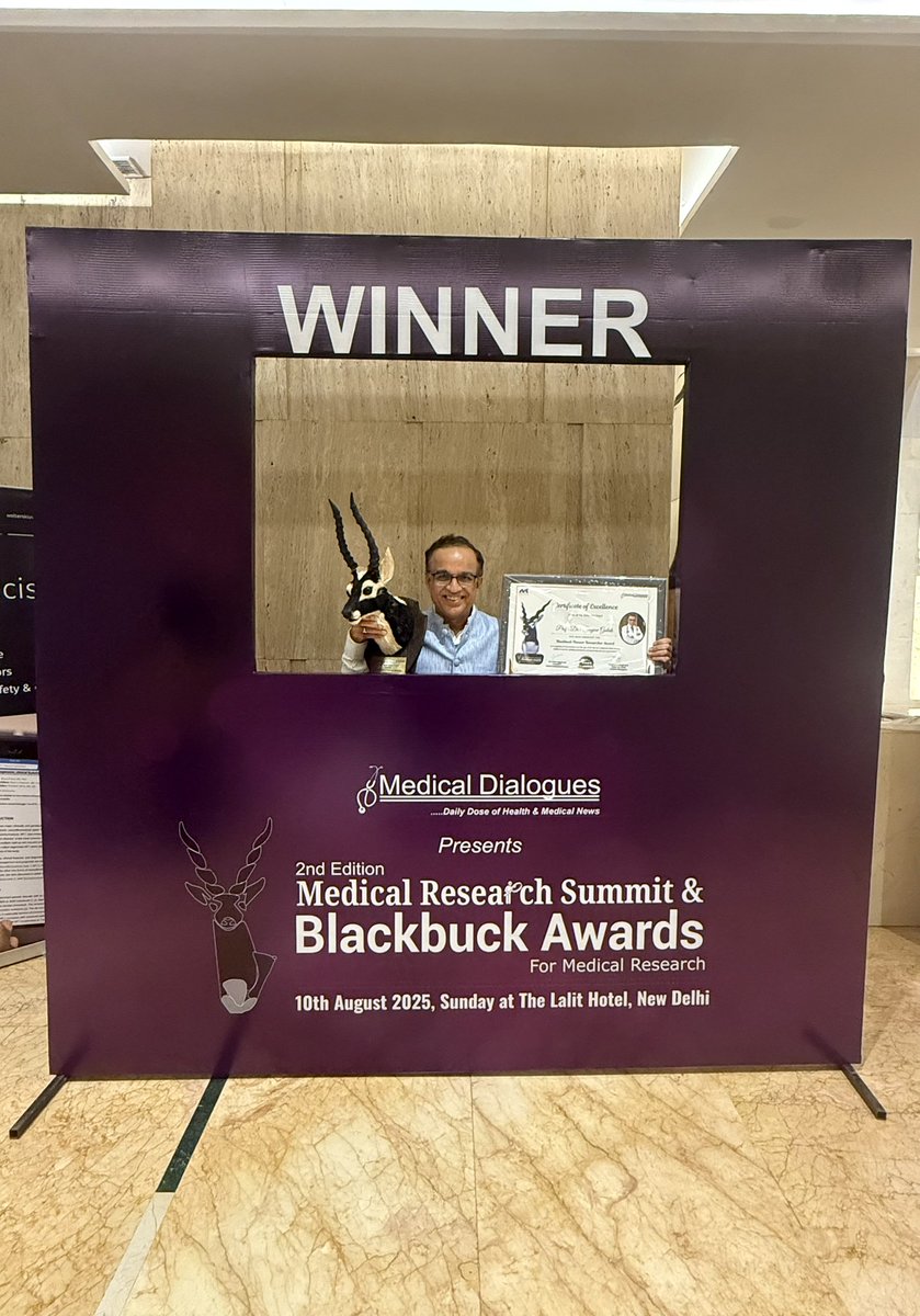 Humbled and privileged to receive Blackbuck Pioneer Researcher Award 2025 for my research work on Kidney  Diseases 🙏🙏<a href="/IndiaSoTx/">Indian society Organ Transplantation</a> <a href="/isn_india/">Indian Society of Nephrology</a>