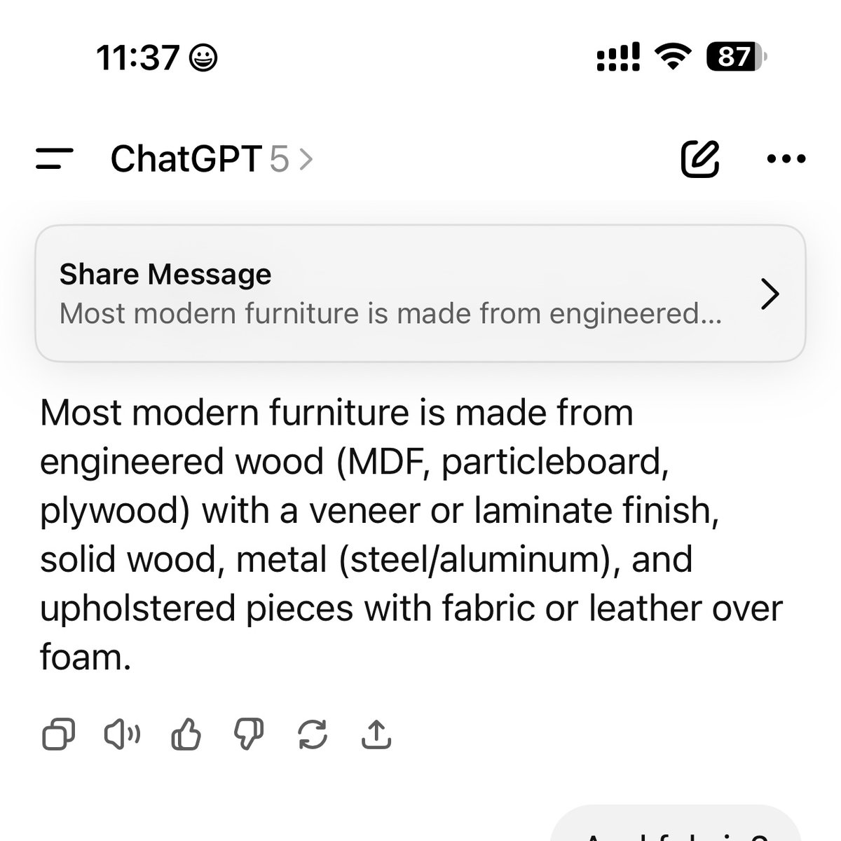 I wonder if OpenAI is trying to speedrun losing users this week

Now they added this [ Share ] dialog when you screenshot which exactly blocks what you want to share

Firstly share dialogs are annoying but secondly you make sure they hide when the screenshot happens, why would a