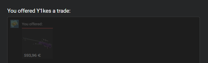 SOLD! thanks alot for <a href="/SrY1kes/">Y1kes</a> for the Deal :D hope you enjoy this absolutely amazing AWP. 

Ill definitely miss it, but it also is in very good hands now!

now me and <a href="/zukwizCS/">ZukwiZ</a> are in the same boat...