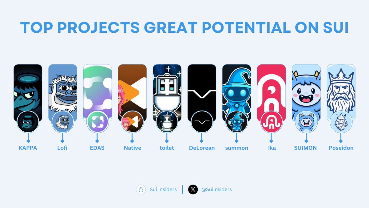 TOP PROJECTS GREAT POTENTIAL ON SUI 🔥

Sui is gradually becoming one of the leading ecosystems in terms of technology and quality 🚀

Many promising projects are building on $SUI. Let’s check them out! 👇

Like and RT to support us 🙏

#Sui #SuiNetwork #memecoins