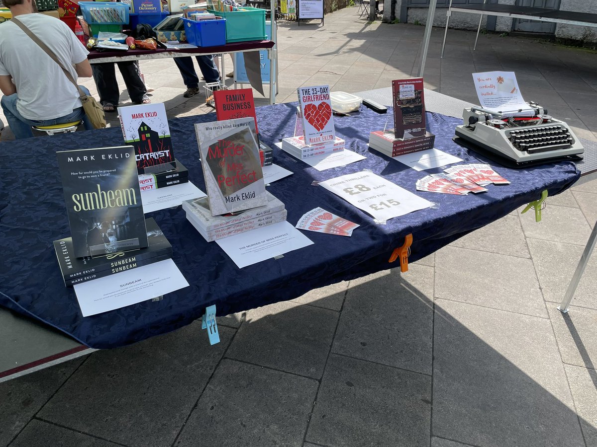All set for a beautiful day at  the <a href="/dormousebelper/">Dormouse Books, Belper</a> Belper Book Fair - on until 4pm.
Come to see me at stall number 15, close to the Number 28 cafe.