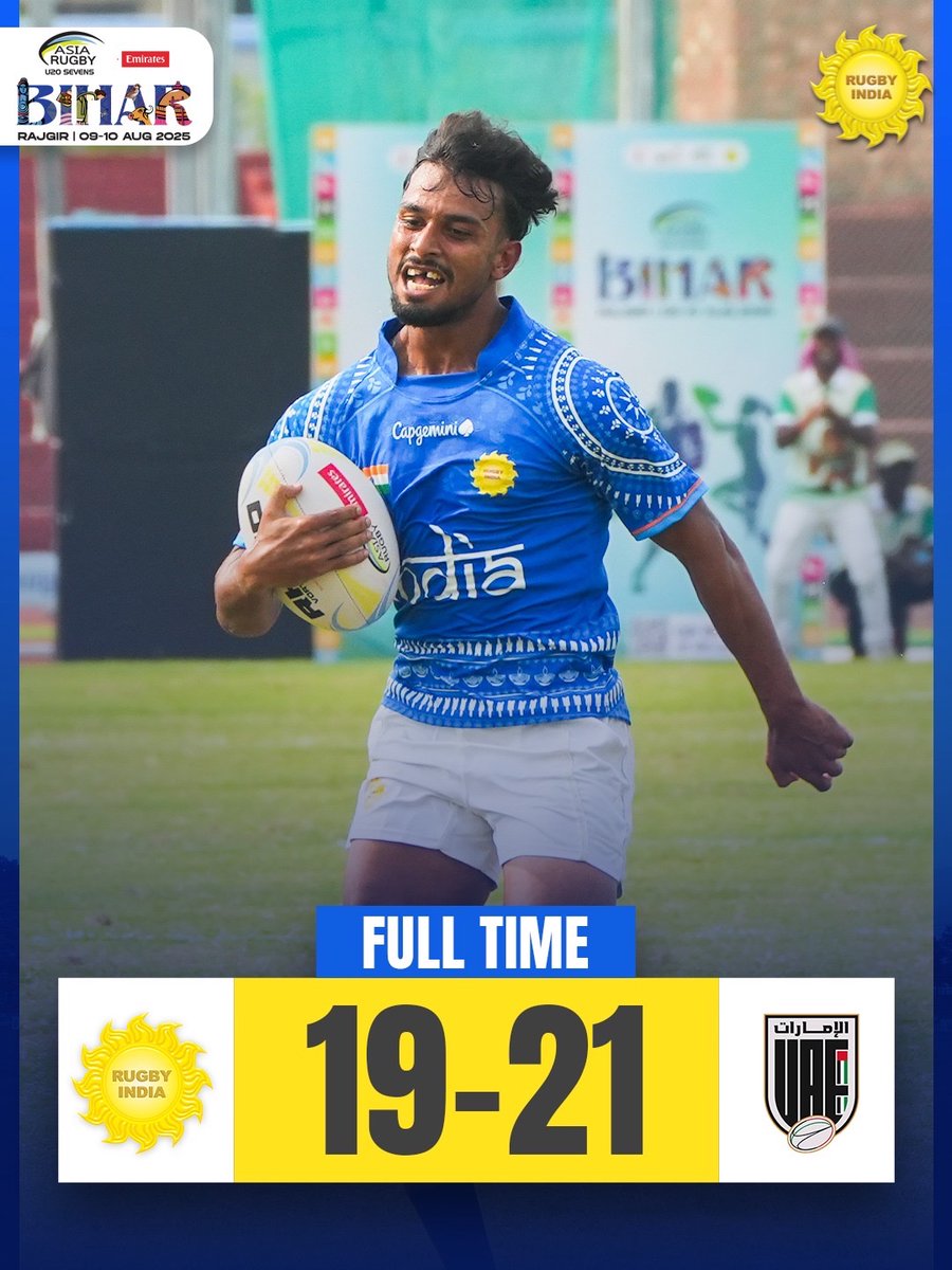 Gave it their all but just fell short at the end 😔

#RugbyIndia #AsiaRugby #AREU20