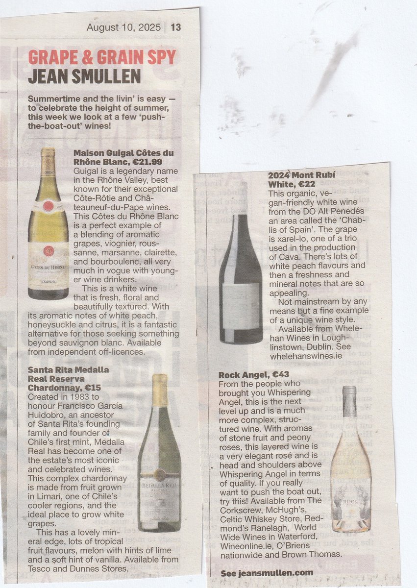 This week, Grape &amp; Grain Spy looks at a few "push the boat out" wines!