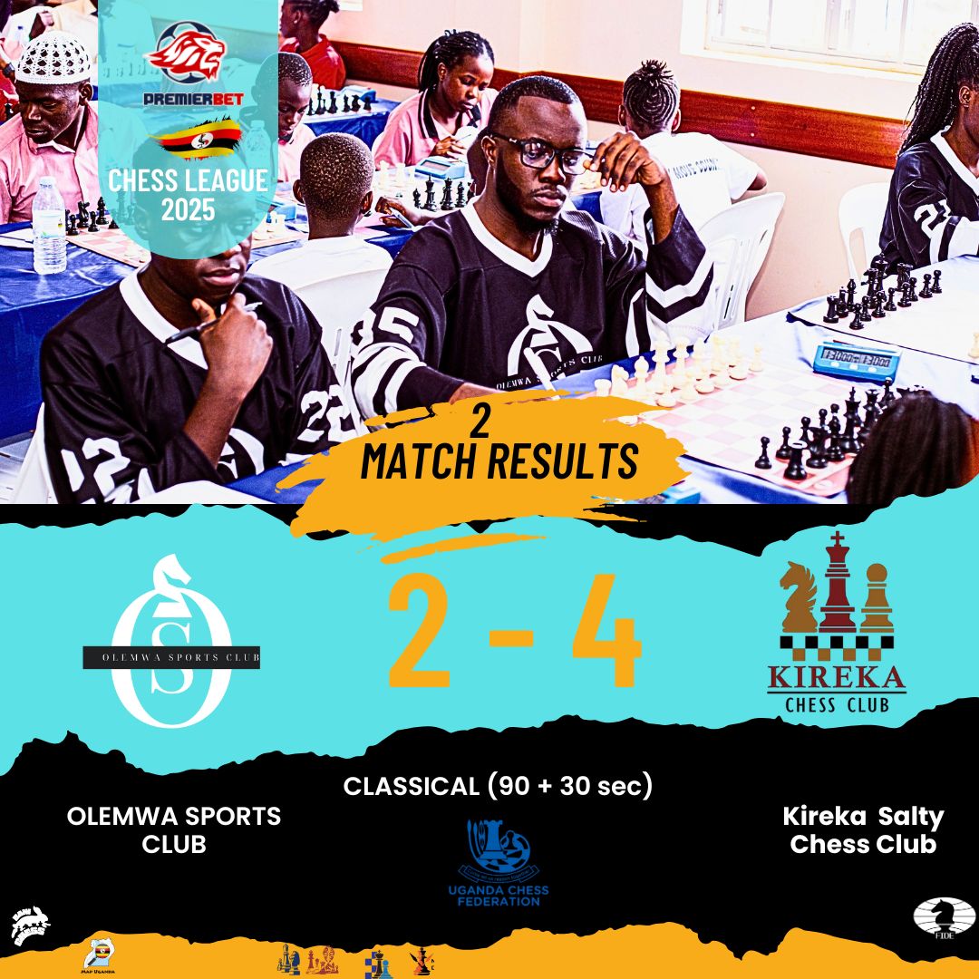 BaniBulletin's tweet image. @OlemwaSports Chess Club loses the Match against @ClubKireka   Salty in Classical Round 2.

#UgandaChess #Chess #ClassicalChess #PremierBetUganda