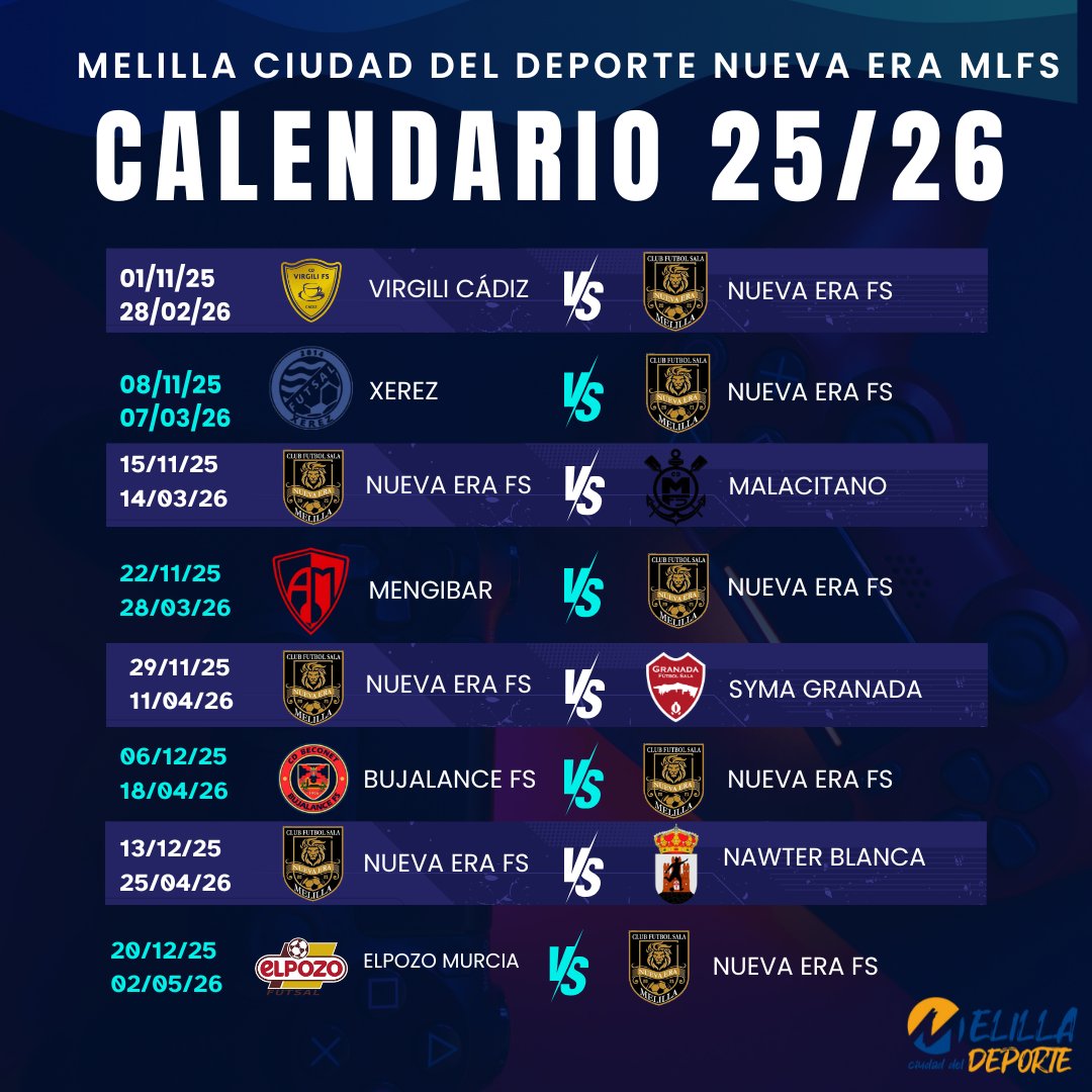 NuevaeraFS_ML's tweet photo. Calendario 25-26 !! https://t.co/ku6TrdEayh
