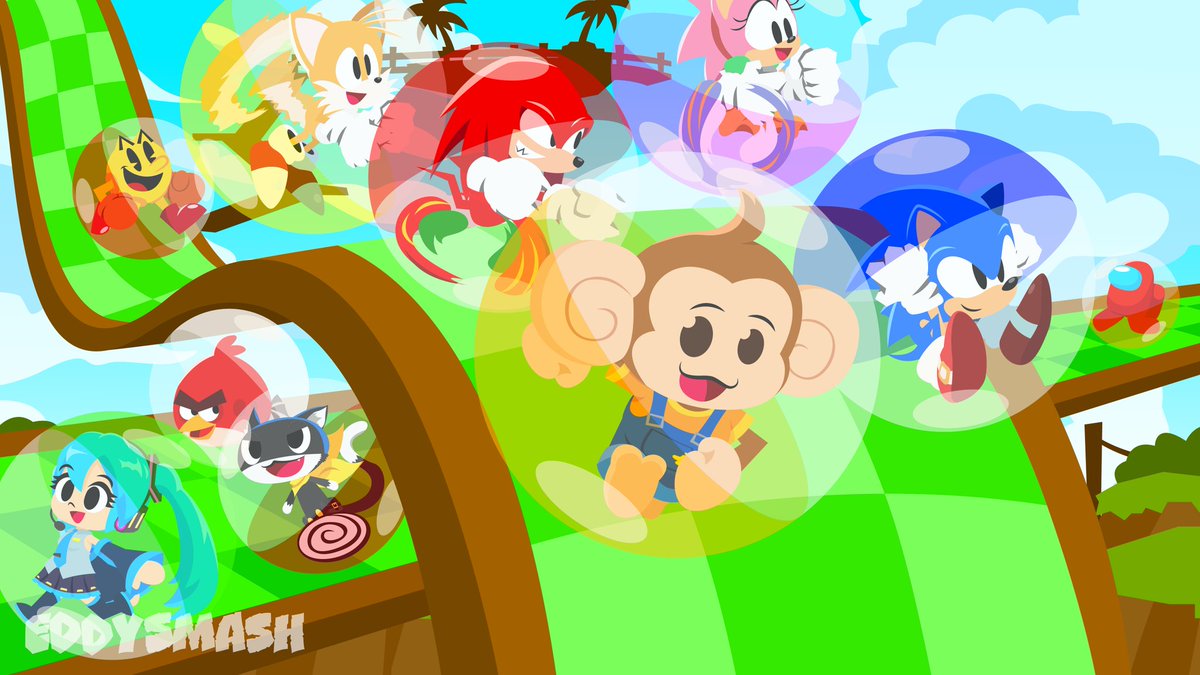 Let the Rumble begin!! 🐵🍌
(Super Monkey Ball: Banana Rumble)

#SuperMonkeyBall #BananaRumble #SonicTheHedgehog #HatsuneMiku #Persona5 #AngryBirds #PacMan #AmongUs